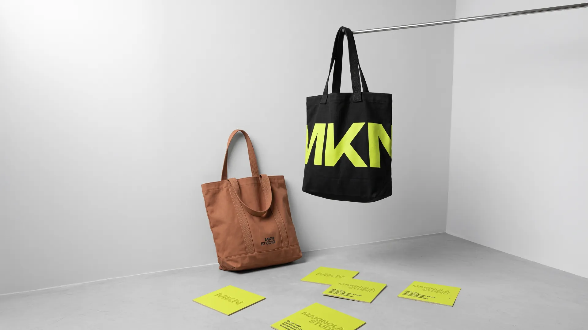 The MKN totes together in the studio