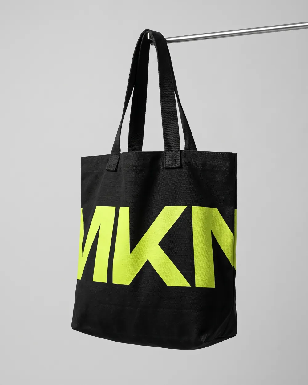 Black MKN Tote in heavy canvas